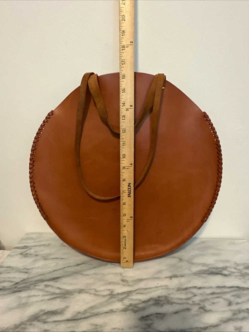 Rare Jerome Dreyfuss Paris Héctor round leather bag double handles large size